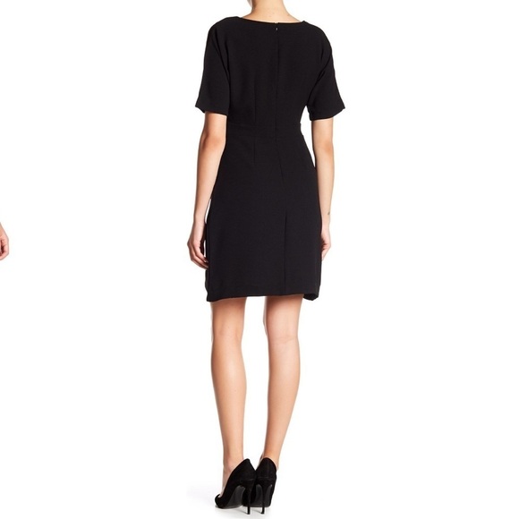 BOBEAU BLACK CREPE WRAP SKIRT DRESS - Picture 3 of 7